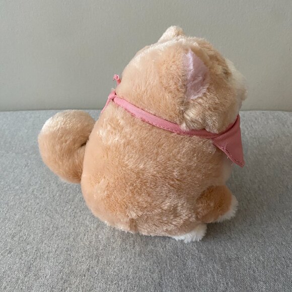 NWOT SKJ USA INC Mochishiba Shiba Inu Dog Pink Bib Japan 7" 2018 - Picture 4 of 10
